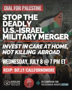 Phone Bank to Stop the Israel/US Military Merger